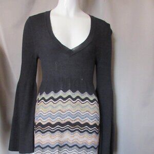 Missoni Made in Italy Knit Dress Flaming Chevron Pattern